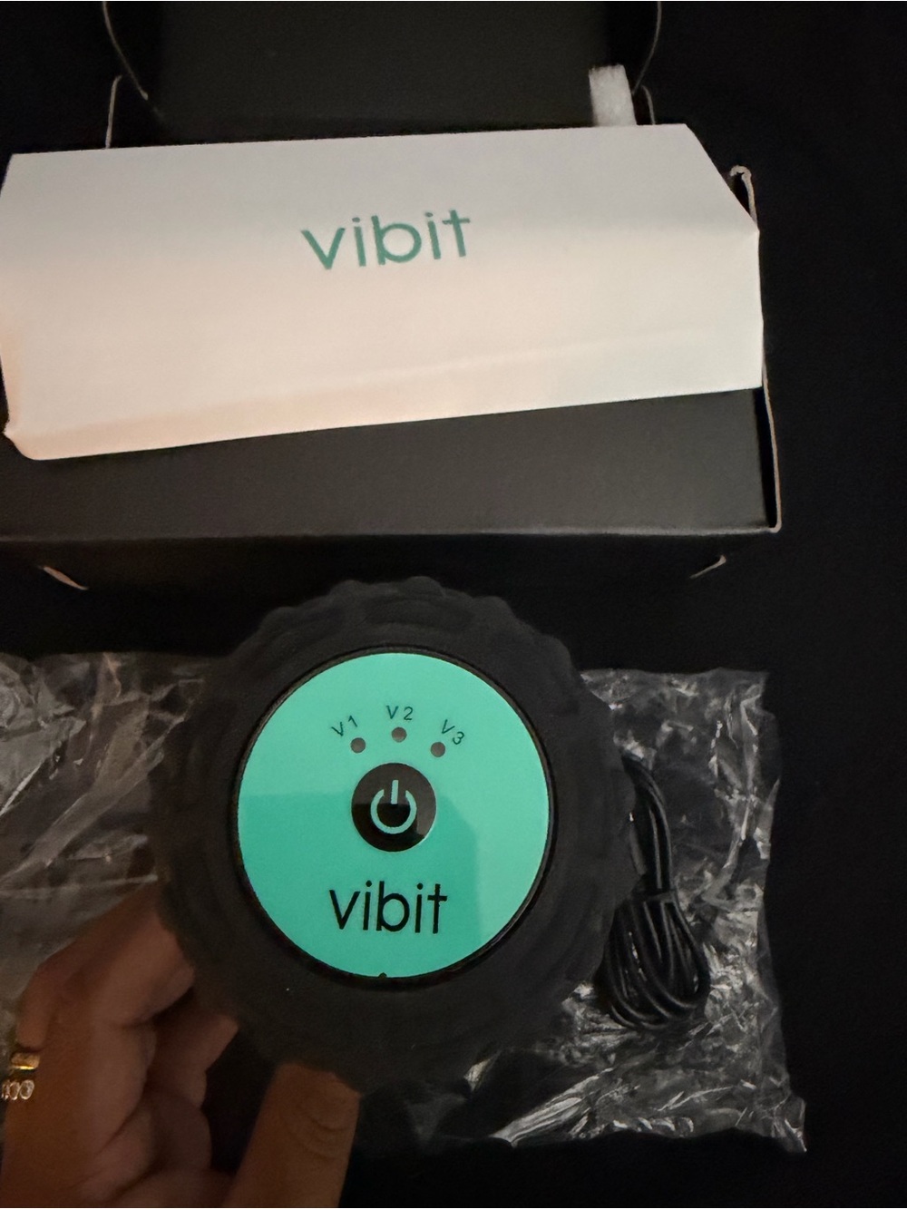 Vibit Portable Massage Device in Mint Green